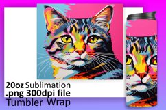 Cat Tumbler Wrap Delights: Sublimation Magic Product Image 1