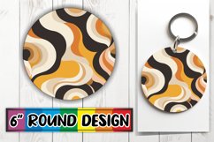 Vibrant Patterns: Sublimation Coasters &amp; Keychain Product Image 1