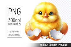 Cute Chicken, Animal Sublimation Clipart PNG Product Image 1