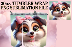 ENCHANTING SMILES 20oz TUMBLER WRAP, 3D Dog Product Image 1