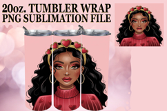 Enchanted days 20oz tumbler wrap, Afro Girl Product Image 1