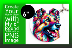 Playful Round Design Car Coaster PNG , Dog Product Image 1