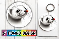 Blissful Round Ornaments Design PNG, Cute Animals Product Image 1