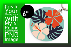 Cute Flamingo with Flowers Round Design PNG Product Image 1