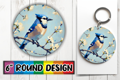 Radiant Round Ornaments PNG Design, Birds Product Image 1