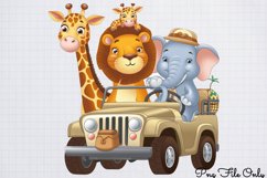 Watercolor Safari Adventure Clipart PNG Product Image 1