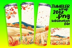 Autumn Views Tumbler | 20oz Watercolor Sublimation Product Image 1