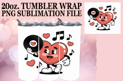 Lively Sublimation 20oz tumbler wrap, Valenines Heart Product Image 1