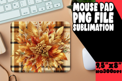 Joyful Desk Pad Sublimation Style, Autumn Flower Product Image 1