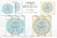 Cute ocean octopus pastel straight tumbler 20oz wrap designs Product Image 1