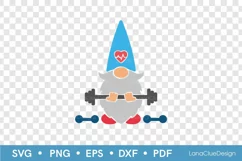 Gym Gnome SVG Cut File - Funny Workout Design Product Image 3