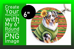Gorgeous Circle Design Sublimation Template , Cute Dog Product Image 1