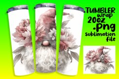 Serene Watercolor Gnome 20oz Tumbler Artwork Product Image 1