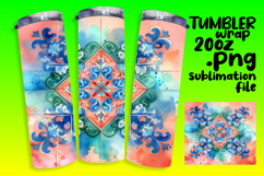 Tailored 20oz Tumbler Wraps , Watercolor Patter Product Image 1