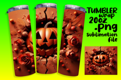 GREAT GIFT: 20oz Tumbler Design , 3D Pumpkin Product Image 1