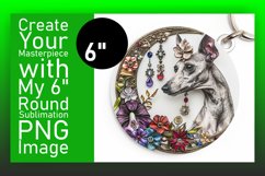 Modern Round Dog Sublimation Keychain Product Image 1