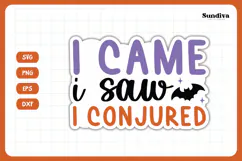Funny Halloween Sticker | I Came I Saw I Conjured Product Image 3