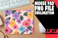 Watercolor Boho Bloom Mouse Pad Paradise Design PNG Product Image 1