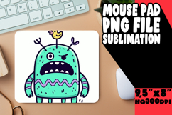 Cheerful Mouse Pad Design PNG, Monster Product Image 1