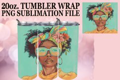 Sun-Kissed Beauty: Watercolor Tumbler Wrap - Melanin Majesty Product Image 1