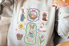 Happy Easter Bunny Png, Easter Sublimation Png, Coquette Bow Product Image 5