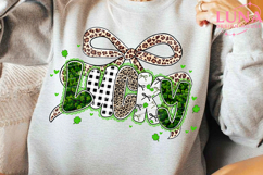 Retro Leopard Lucky PNG, Leopard Shamrock Letters PNG Product Image 5