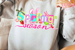 Spring Season png, Spring Coquette bow PNG, Preppy spring pn Product Image 5