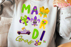Glitter Mardi Gras PNG, Fleur De Lis Coquette PNG, Carnival Product Image 5