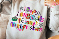 I Enjoy Long Walks Through Thrift Stores PNG Shirt Design Product Image 2