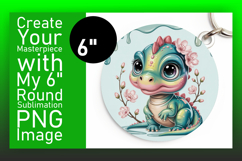 Gorgeous Circle Design for Sublimation , Cute Dino Product Image 1