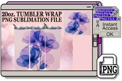 Fresh Floral Sublimation Tumbler Wrap 20oz Enchantment Product Image 1