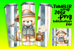 Custom 20oz Tumbler Wrap Download , Teddy Bear Product Image 1