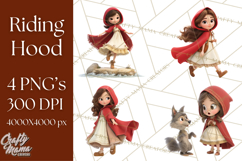 Crimson Cloak Fairy Tale Storybook PNG Clipart Product Image 1