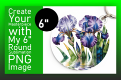 Cute Flamingo with Flowers Round Design PNG Product Image 1