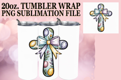 Joyful heart 20oz tumbler wrap, Cross and Bow Product Image 1