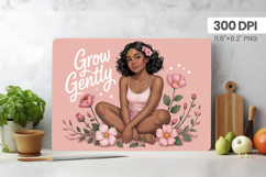 Afro Girl/Woman Melanin braided hair Cutting Board PNG Desig Product Image 1