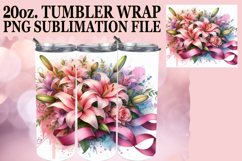 Serene nights 20oz tumbler wrap, Flowers Product Image 1