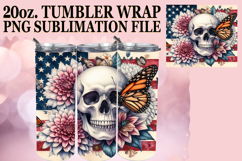 COZY VIBES 20oz TUMBLER WRAP, Skull USA Product Image 1