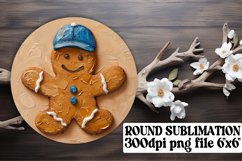 Cheerful Round Car Coaster PNG, Gingerbread Product Image 1