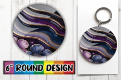 Unique Round Keychain Designs, Pattern Product Image 1