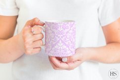 30 Purple Damask Pattern Mug Sublimation PNG Bundle Product Image 4