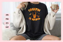 Spooky Bachelorette Party Saying SVG | Creepin It Bridal Product Image 4