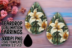 Dynamic Blossom Brilliance PNG Teardrop Earring Design Product Image 1