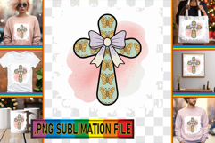 Whimsical TSHIRT Gift Ideas, Cross and Bow Product Image 1