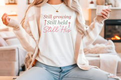 Christian Quote SVG - Faith Saying |Still Held Still His Product Image 4