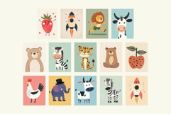 Colorful Kids Wall Art Nursery Cute Printable Posters Product Image 10
