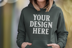 Forest Green Chocolate Gildan 18500 Hoodie Mockup, G18000 Ho Product Image 1
