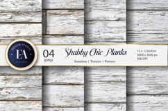 Shabby Chic Whitewashed Wood Texture Seamless Digital Paper Product Image 1