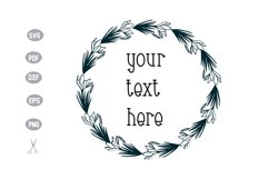 Cricle Frame Monogram Template SVG Design Product Image 1