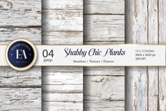 Shabby Chic Whitewashed Wood Texture Seamless Digital Paper Product Image 1